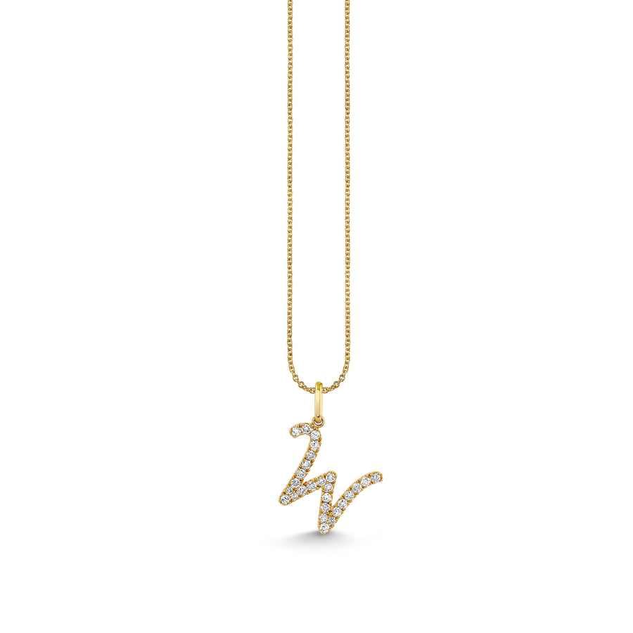 Gold & Diamond Large Initial Charm Necklace - Sydney Evan Fine Jewelry