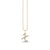 Gold & Diamond Large Initial Charm Necklace