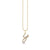 Gold & Diamond Large Initial Charm Necklace