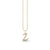 Gold & Diamond Large Initial Charm Necklace