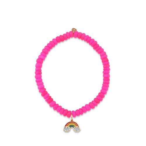 Kids Collection Gold & Diamond Small Rainbow on Ethiopian Opal