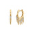 Gold & Diamond Large Fringe Huggie Hoops