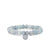 White Gold & Diamond Sand Dollar on Aquamarine