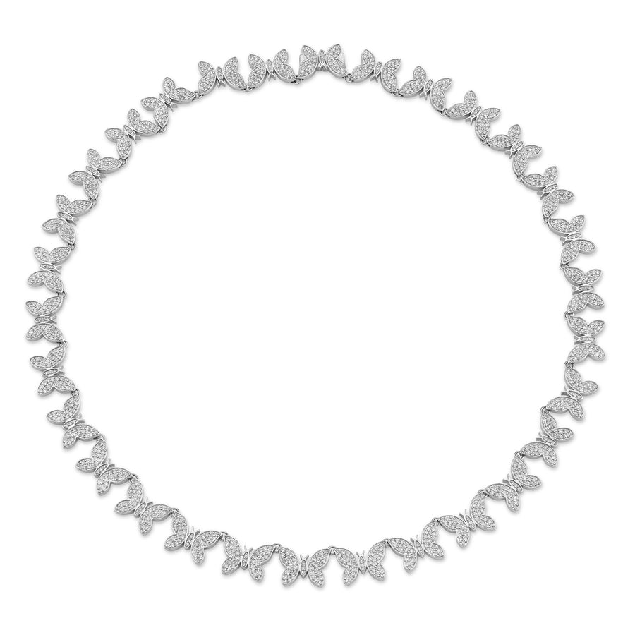 Gold & Diamond Butterfly Eternity Necklace - Sydney Evan Fine Jewelry