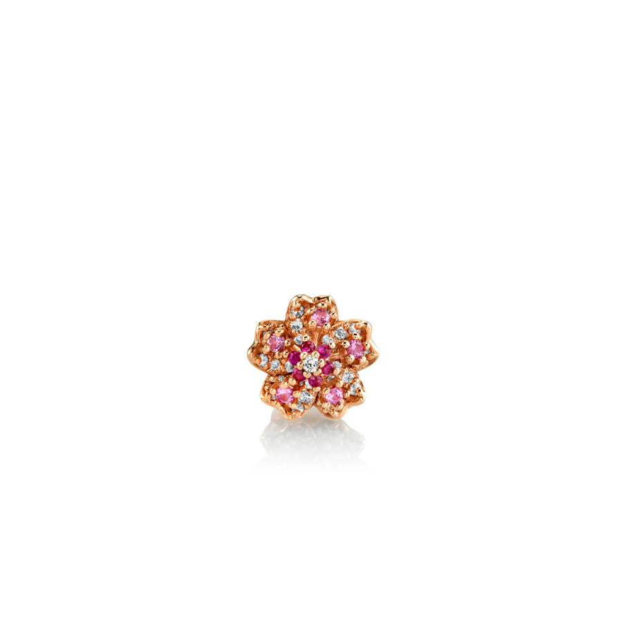 Rose Gold & Diamond Sakura Stud - Sydney Evan Fine Jewelry
