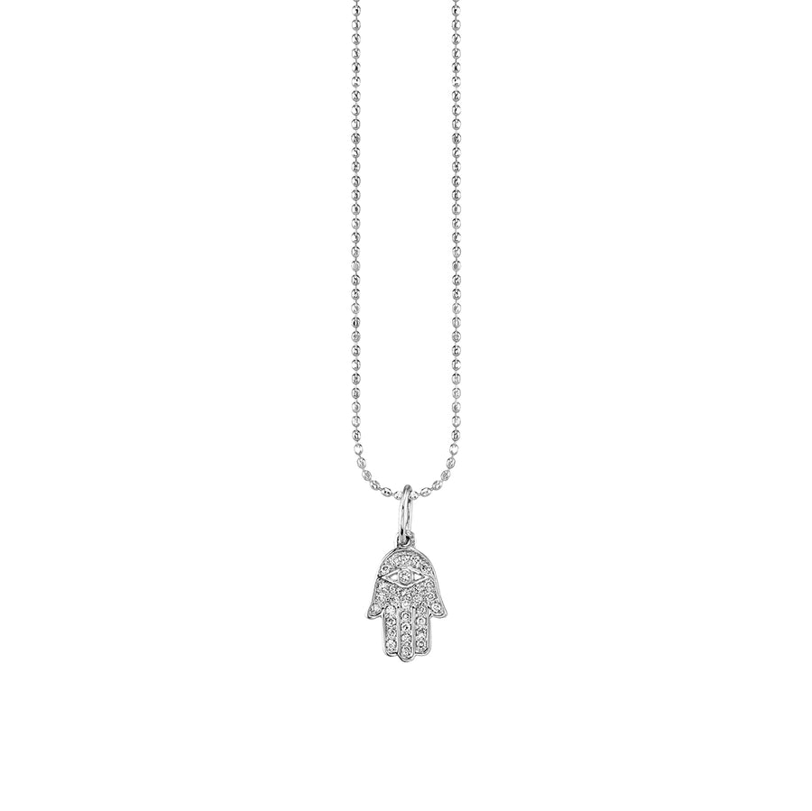 Gold & Diamond Small Pave Hamsa Charm - Sydney Evan Fine Jewelry