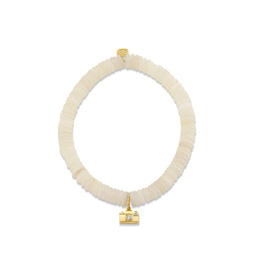 Gold & Diamond Camera on Mother of Pearl