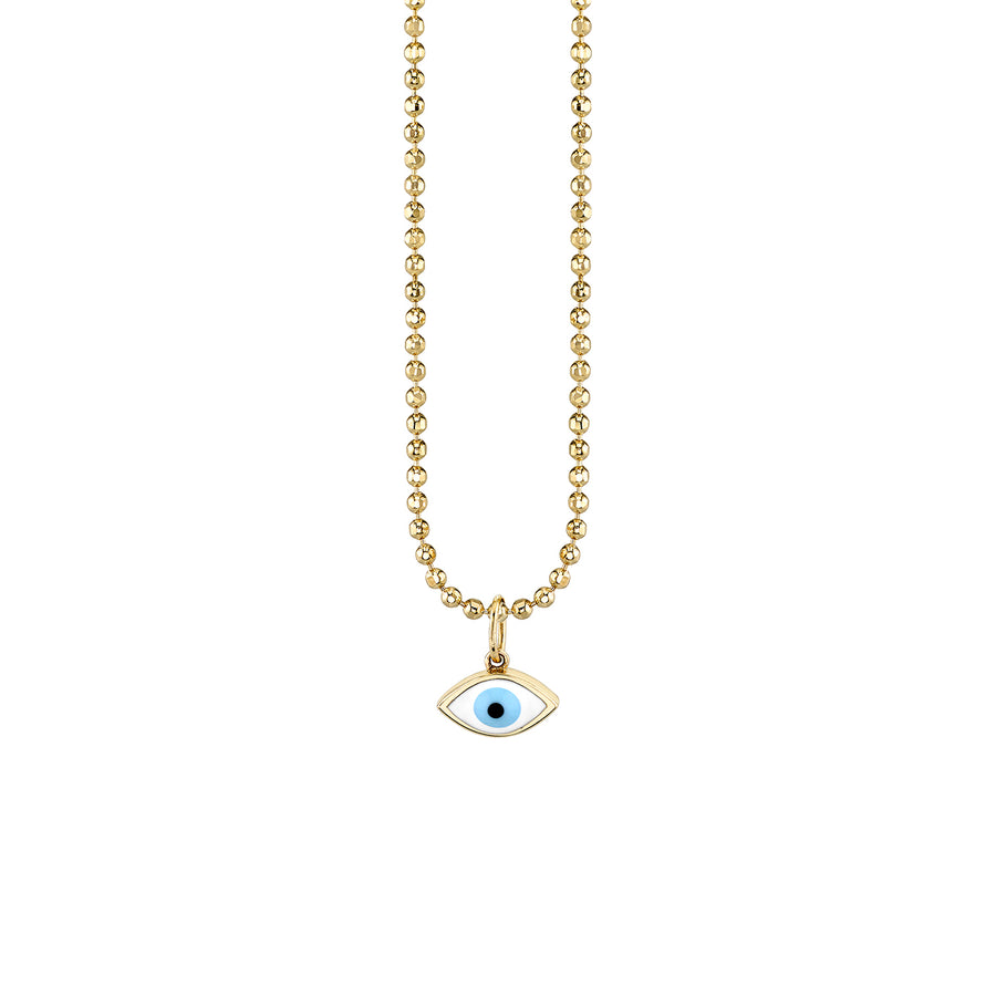 Gold & Enamel Medium Evil Eye Charm - Sydney Evan Fine Jewelry