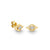 Gold & Diamond Floating Marquise Eye Stud