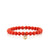 Gold & Diamond Fluted Single Stone on Peach Coral