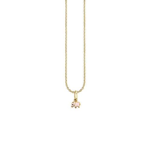 Kids Collection Gold & Enamel Mini Elephant Charm