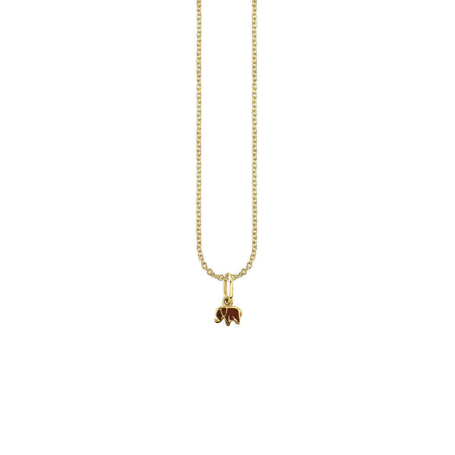 Gold & Enamel Mini Elephant Charm - Sydney Evan Fine Jewelry