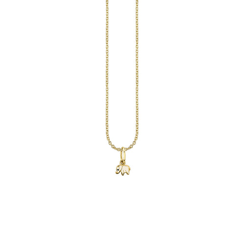 Kids Collection Gold & Enamel Mini Elephant Charm