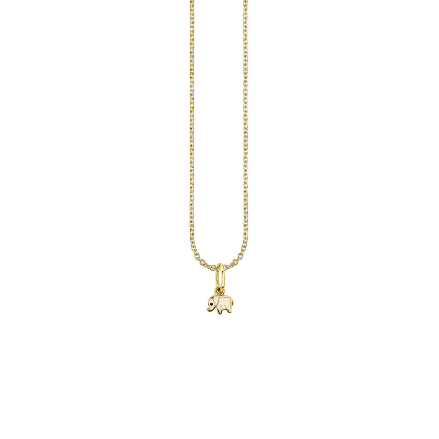 Gold & Enamel Mini Elephant Charm - Sydney Evan Fine Jewelry