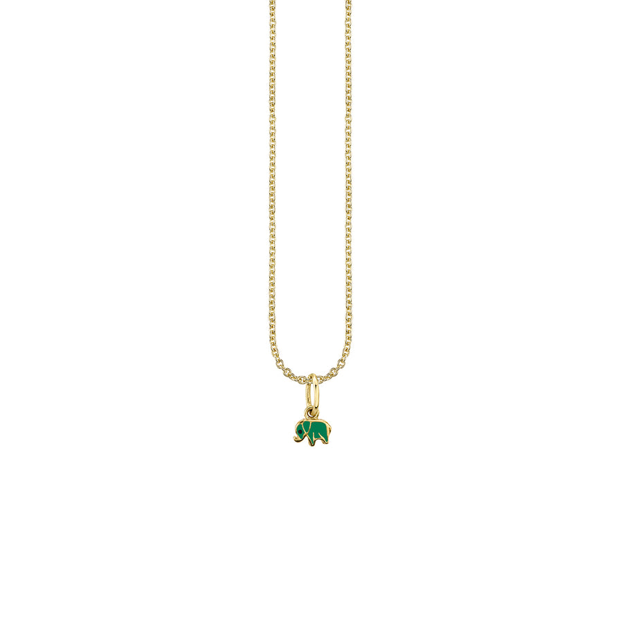 Gold & Enamel Mini Elephant Charm - Sydney Evan Fine Jewelry