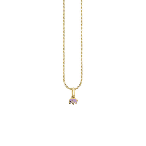 Kids Collection Gold & Enamel Mini Elephant Charm