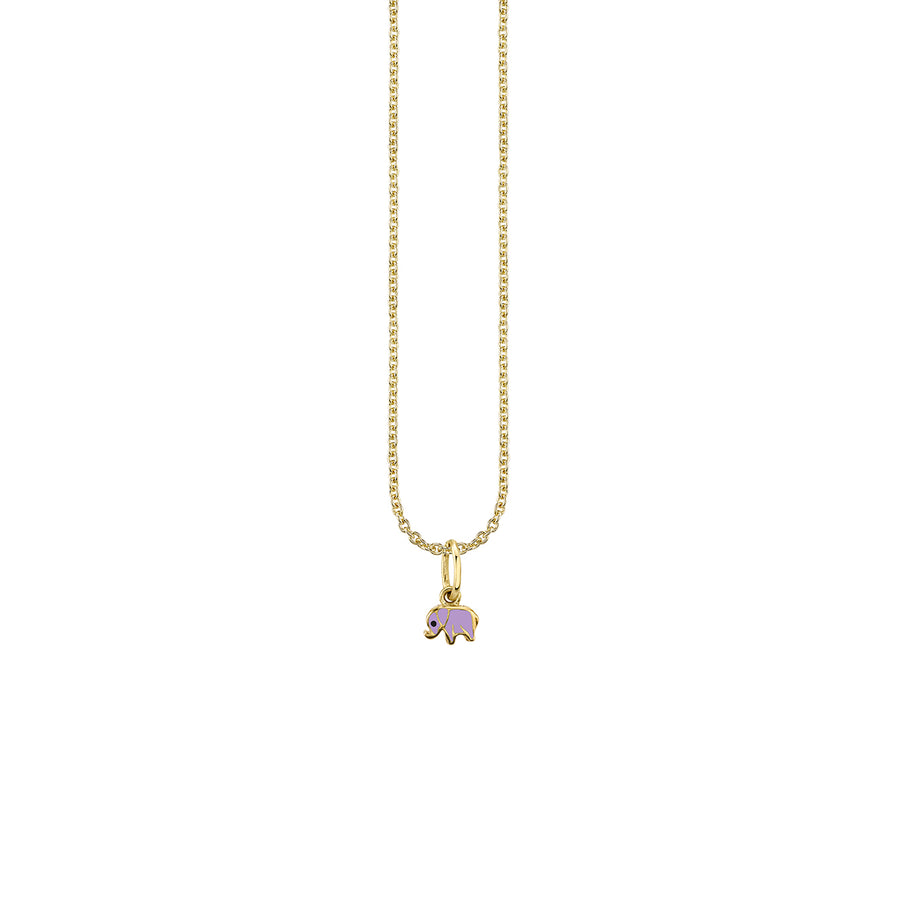 Gold & Enamel Mini Elephant Charm - Sydney Evan Fine Jewelry