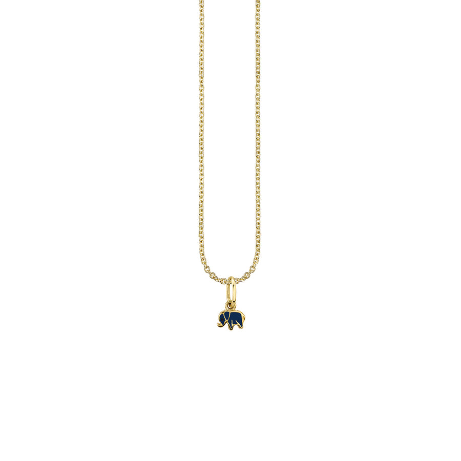 Gold & Enamel Mini Elephant Charm - Sydney Evan Fine Jewelry