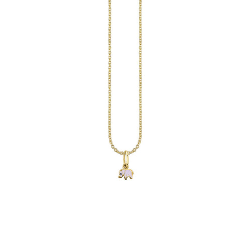 Kids Collection Gold & Enamel Mini Elephant Charm