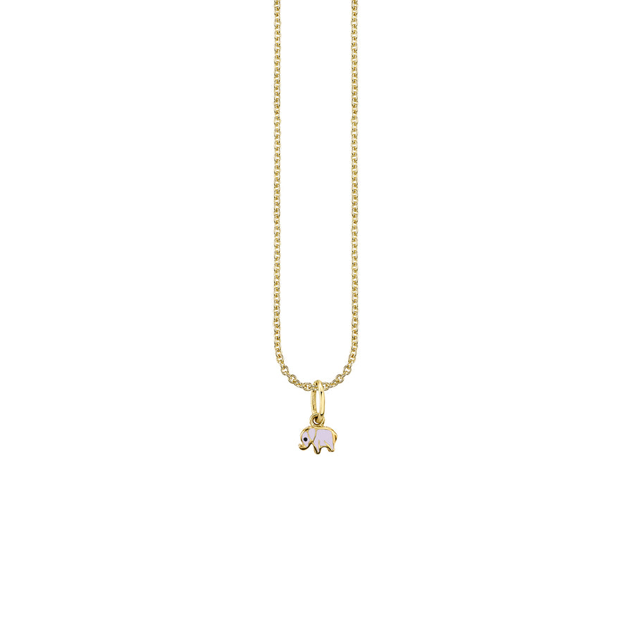 Gold & Enamel Mini Elephant Charm - Sydney Evan Fine Jewelry