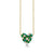 Gold & Diamond Emerald Turquoise Cocktail Heart Necklace