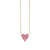 Gold & Diamond Pink Sapphire Small Cocktail Heart Necklace