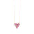 Gold & Diamond Pink Sapphire Small Cocktail Heart Necklace