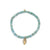 Gold & Diamond Cowrie Shell on Larimar