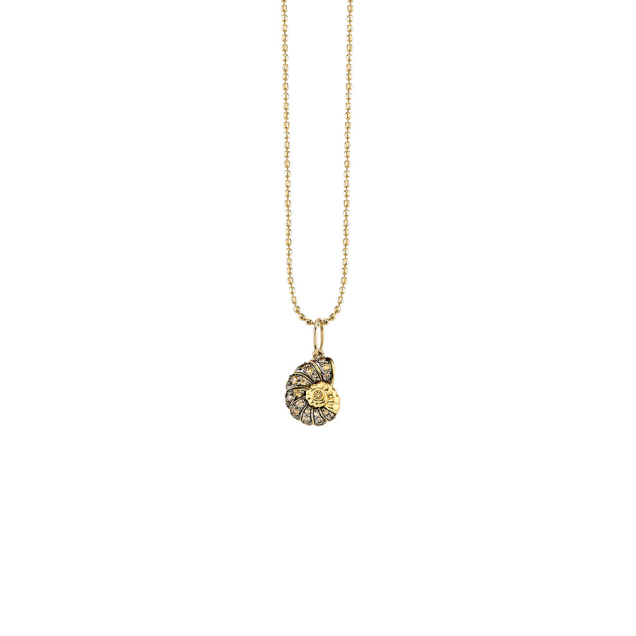 Gold & Diamond Nautilus Shell Charm - Sydney Evan Fine Jewelry