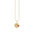 Gold & Diamond Coral Clam Shell Charm