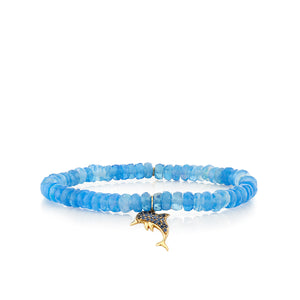 Gold & Diamond Dolphin on Opal - Sydney Evan Fine Jewelry