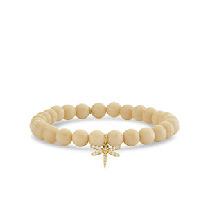 Gold & Diamond Dragonfly on White Coral - Sydney Evan Fine Jewelry
