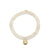 Gold & Diamond Star Eyes Happy Face Charm on Moonstone