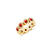 Gold & Red Coral Large Fluted Eternity Ring