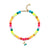 Gold & Diamond Tiny Butterfly Rainbow Jade Anklet