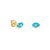 Kids Collection Gold & Diamond Tiny Carved Stone Evil Eye Stud