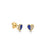 Kids Collection Gold & Diamond Heart With Stone Inlay Stud