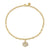 Gold & Diamond Small Marquise Evil Eye Fringe Anklet