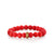 Gold & Diamond Rose Rondelle on Red Bamboo Coral