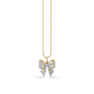 Gold & Diamond Icons Bow Charm - Sydney Evan Fine Jewelry