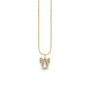 Gold & Diamond Small Bow Charm - Sydney Evan Fine Jewelry