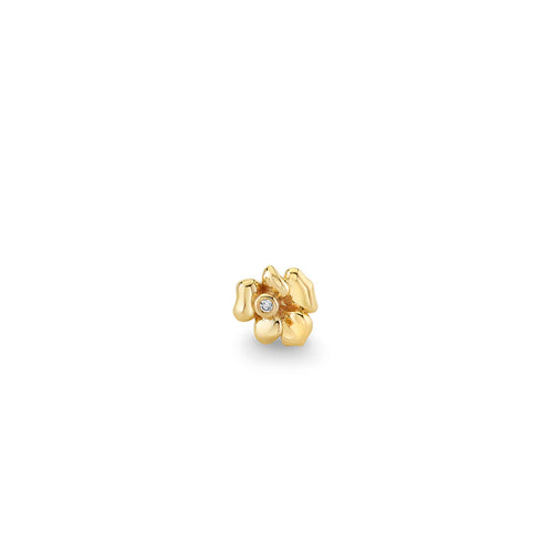 Kids Collection Gold & Diamond Tiny Pansy Stud
