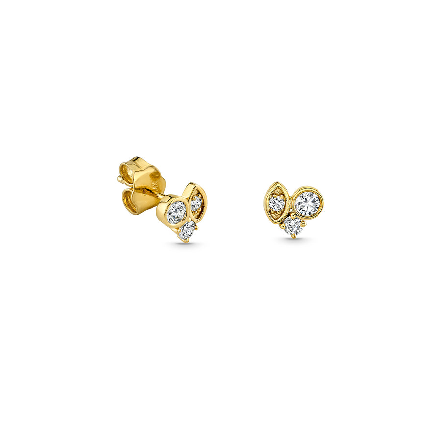 Gold & Diamond Marquise Eye Cluster Stud - Sydney Evan Fine Jewelry