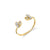 Gold & Diamond Marquise Eye Cluster Open Ring