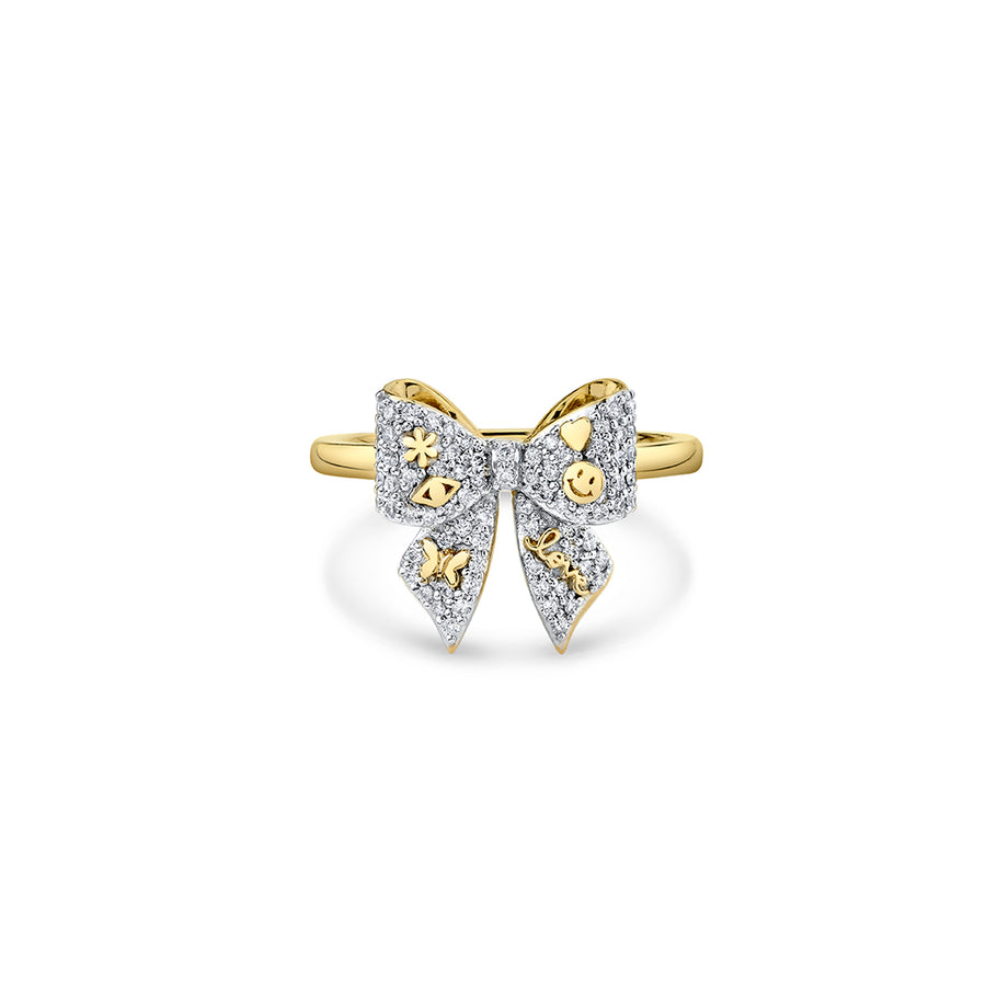 Gold & Diamond Icons Bow Ring - Sydney Evan Fine Jewelry