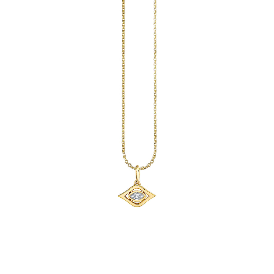 Gold & Diamond Floating Marquise Eye Charm - Sydney Evan Fine Jewelry