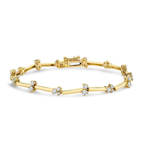 Gold & Diamond Cocktail Bar Eternity Bracelet