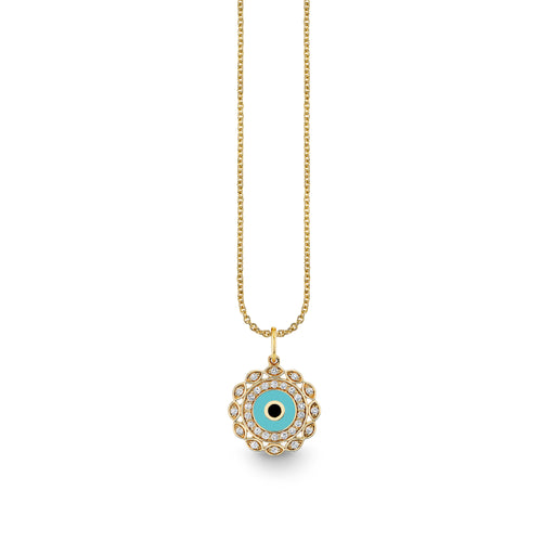 Gold & Diamond Small Marquise Eye Charm