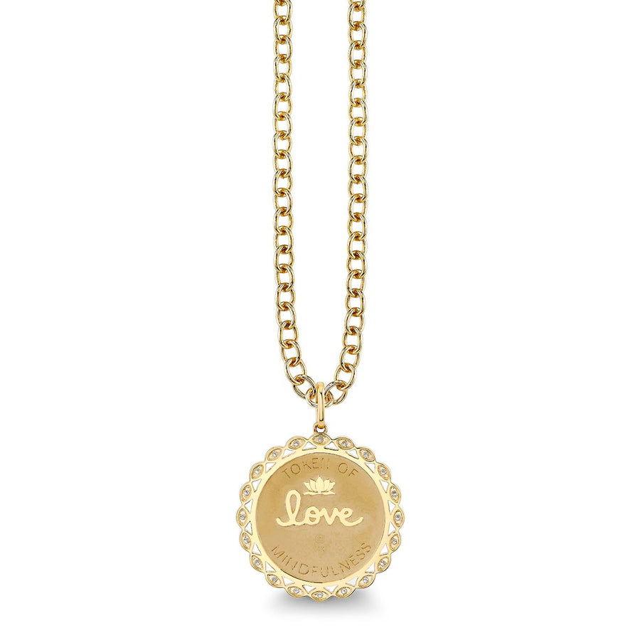 Gold & Diamond Icon Wheel Coin - Sydney Evan Fine Jewelry