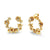 Gold & Diamond Flower Cluster Wrap Earrings